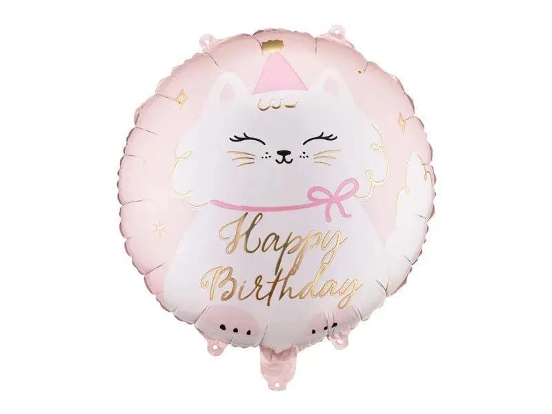 Foil Balloon Disc Kitty Partydeco