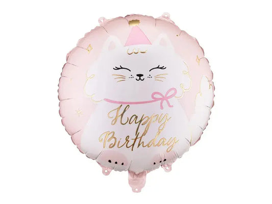 Foil Balloon Disc Kitty Partydeco