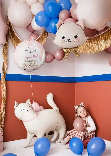 Foil Balloon Disc Kitty Partydeco