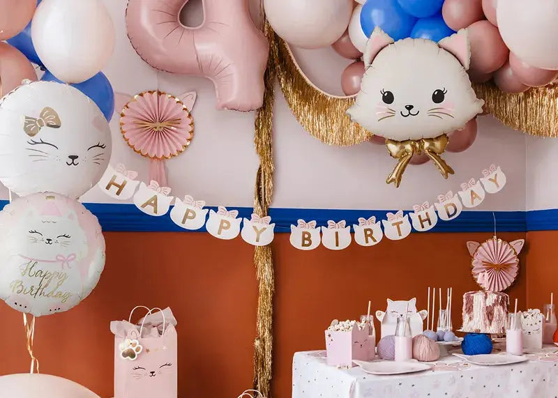 Foil Balloon Disc Kitty Partydeco