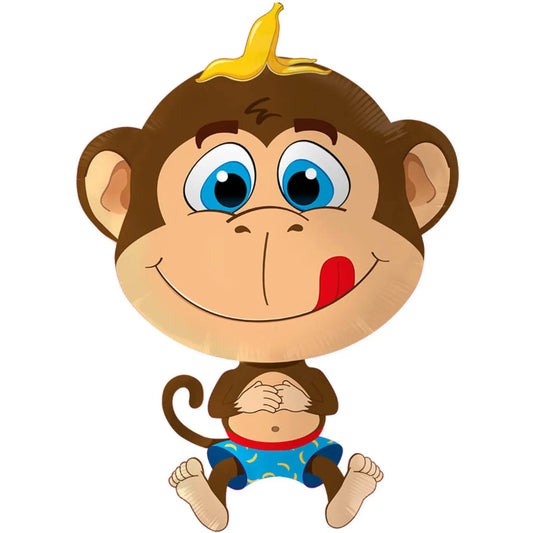 Foil Balloon Funny Monkey - 79x57 cm Folat