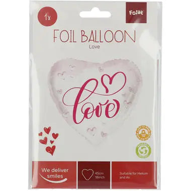 Foil Balloon Heart-shaped Love - 45 cm Folat
