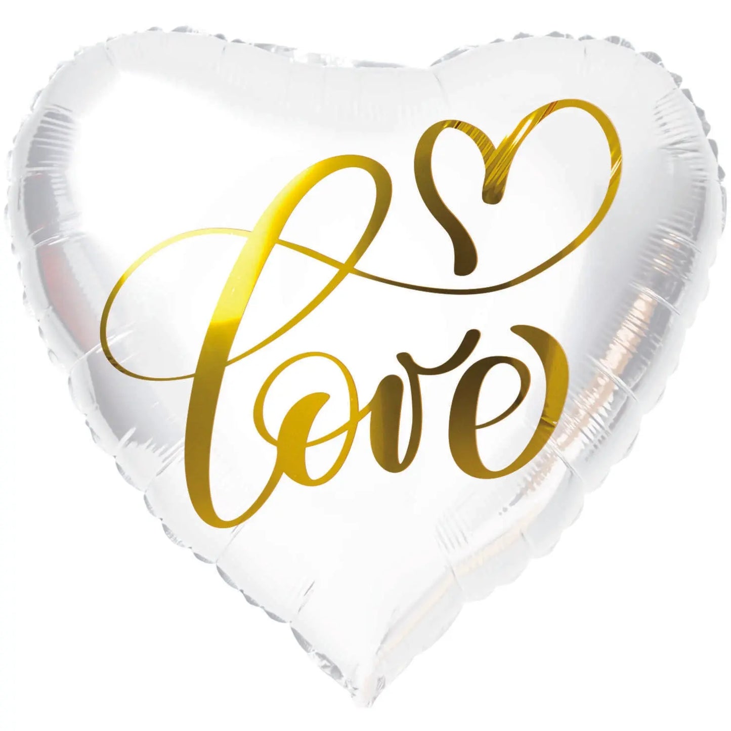 Foil Balloon Heart-shaped White 'Love' - 45 cm Folat