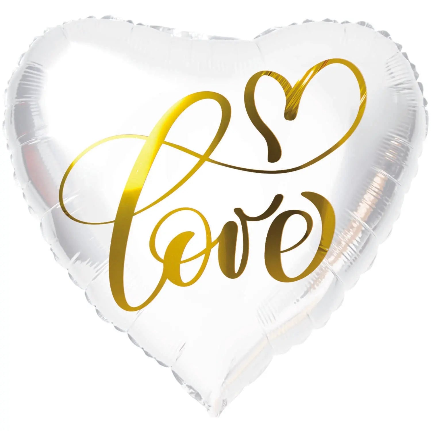 Foil Balloon Heart-shaped White 'Love' - 45 cm Folat