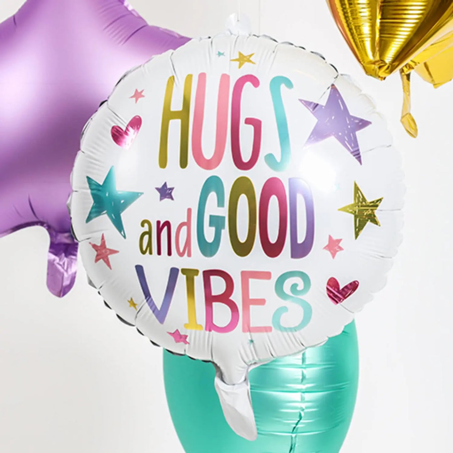 Foil Balloon Hugs and Good Vibes Folat