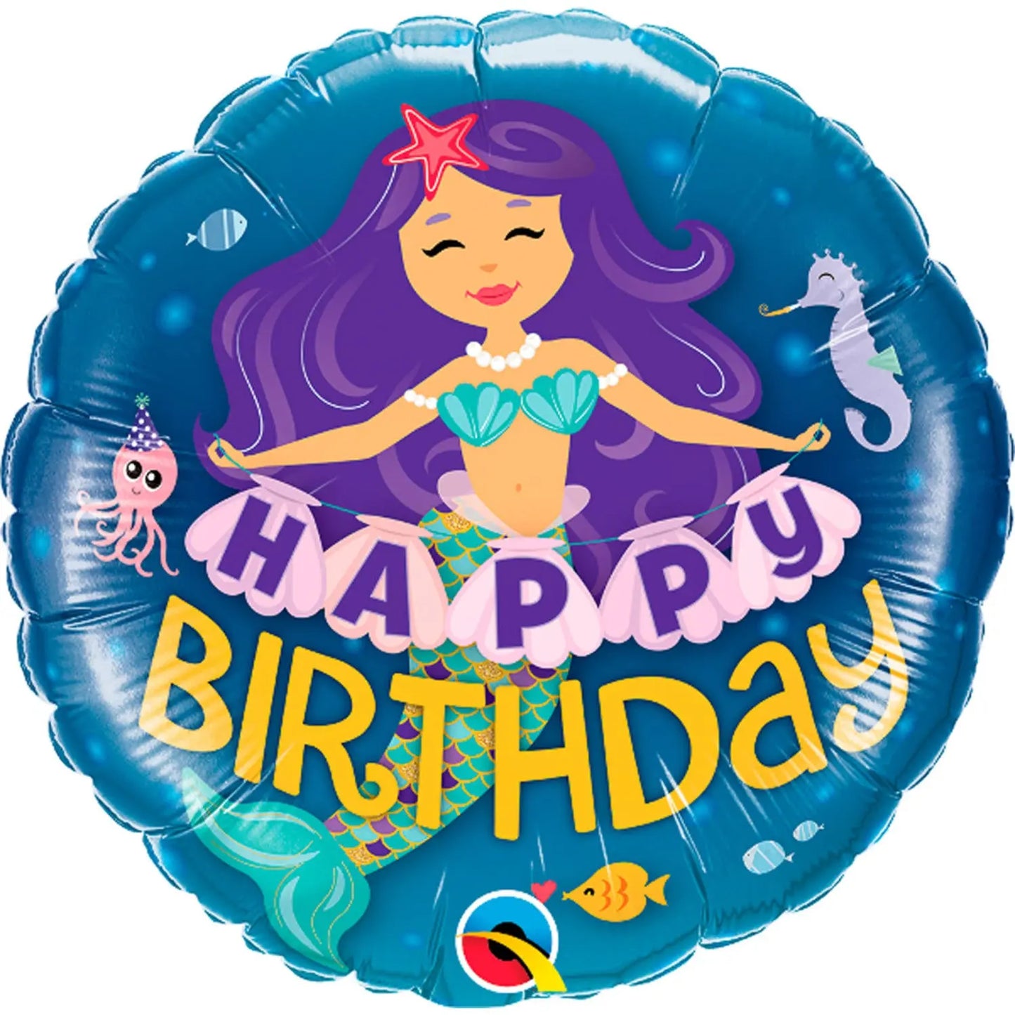 Foil Balloon Mermaid 'Happy Birthday' - 45 cm Folat