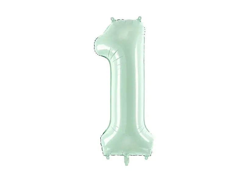 Foil Balloon Number ''1'', 72cm, green Partydeco