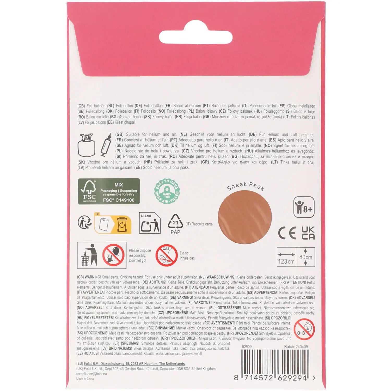 Foil Balloon - Shape - Horse - 124 x 85 cm Partydeco