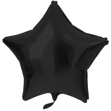 Foil Balloon Star-shaped Black Metallic Matt - 48 cm Folat