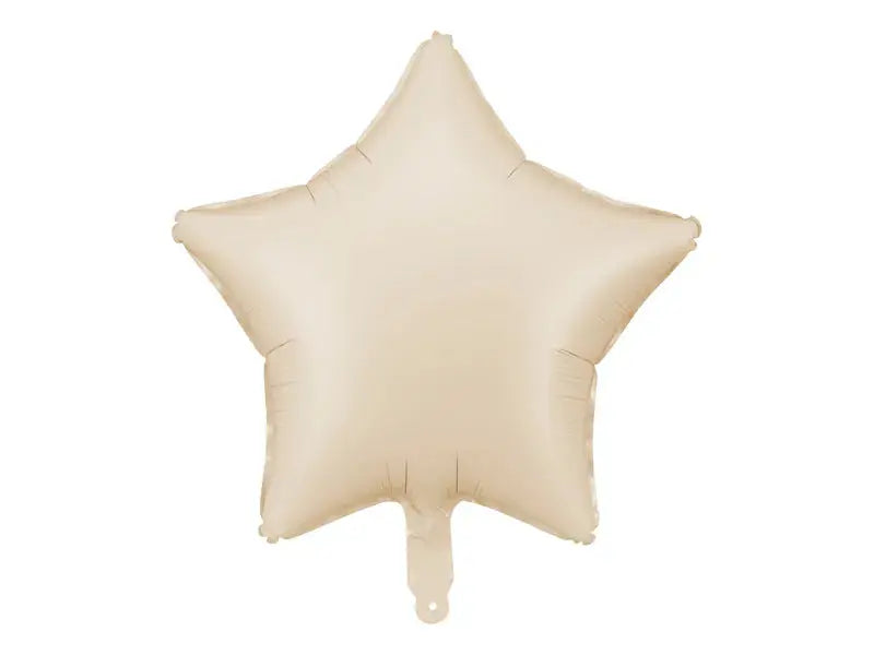 Foil Balloon Star, 48cm, beige Partydeco