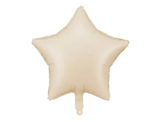 Foil Balloon Star, 48cm, beige Partydeco