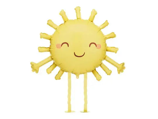 Foil Balloon Sun, 91x77 cm, yellow Partydeco