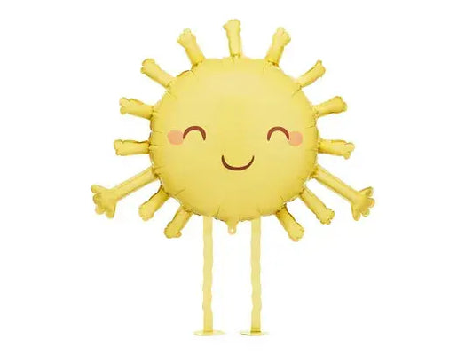 Foil Balloon Sun, 91x77 cm, yellow Partydeco