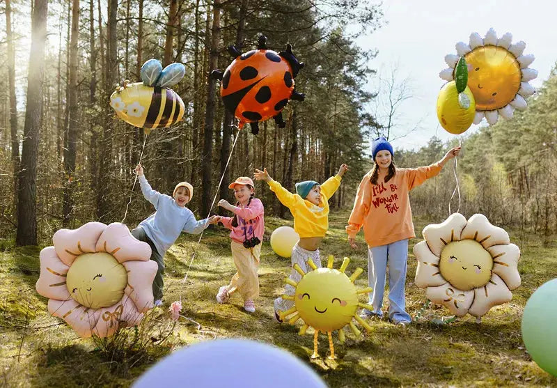 Foil Balloon Sun, 91x77 cm, yellow Partydeco