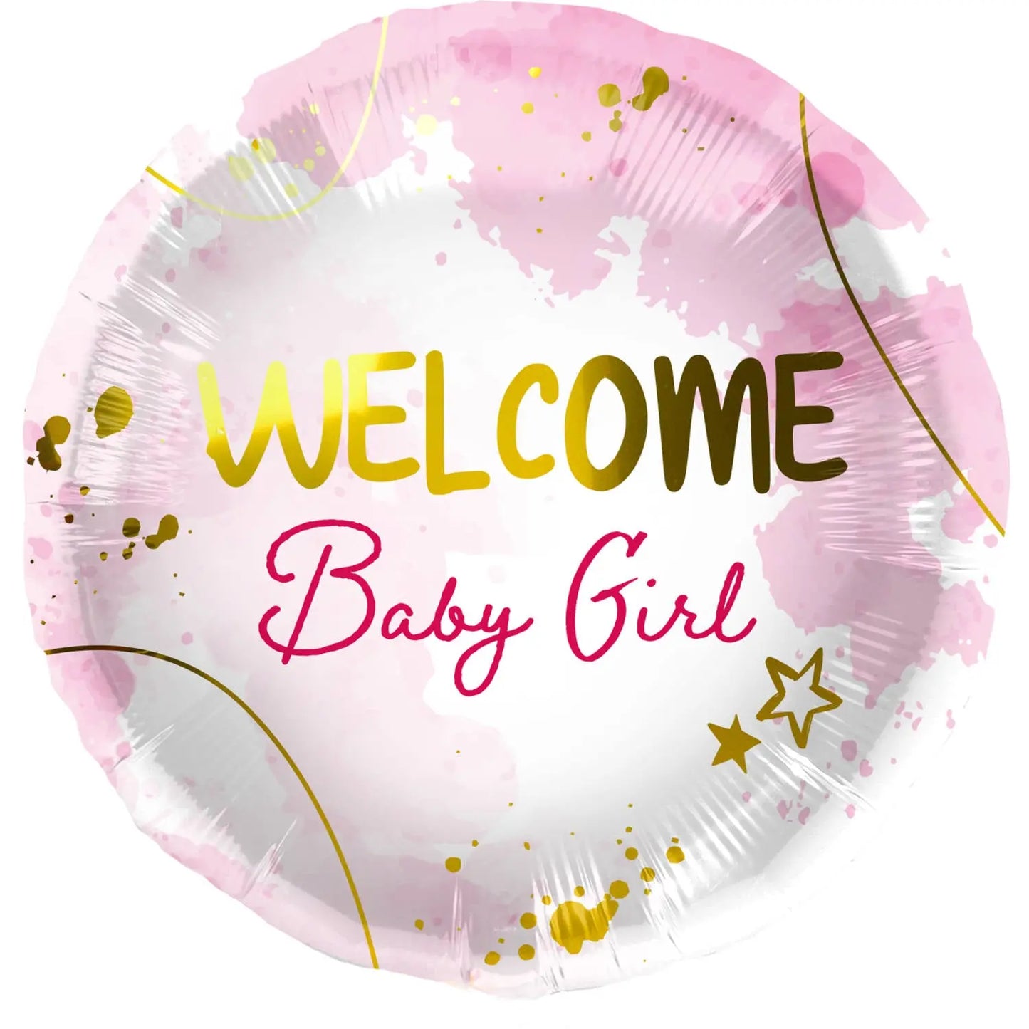 Foil Balloon Welcome Baby Girl Pink - 45 cm Folat