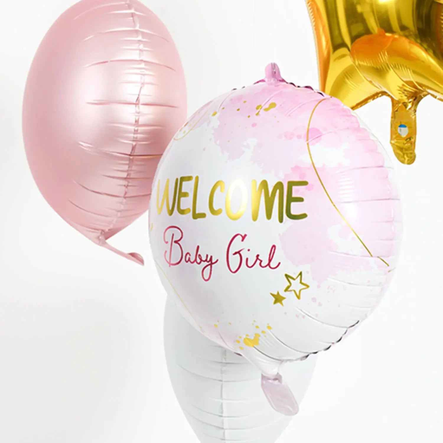 Foil Balloon Welcome Baby Girl Pink - 45 cm Folat