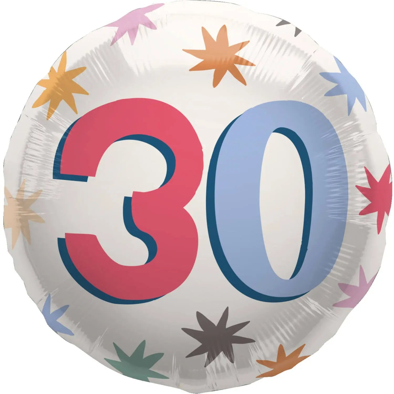 Foil Balloon - "30" - Starburst - 45 cm (Copy) Folat