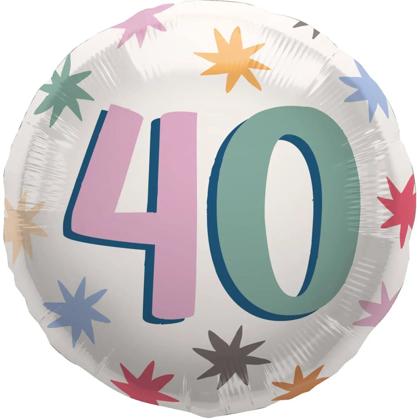 Foil Balloon - "40" - Starburst - 45 cm Folat