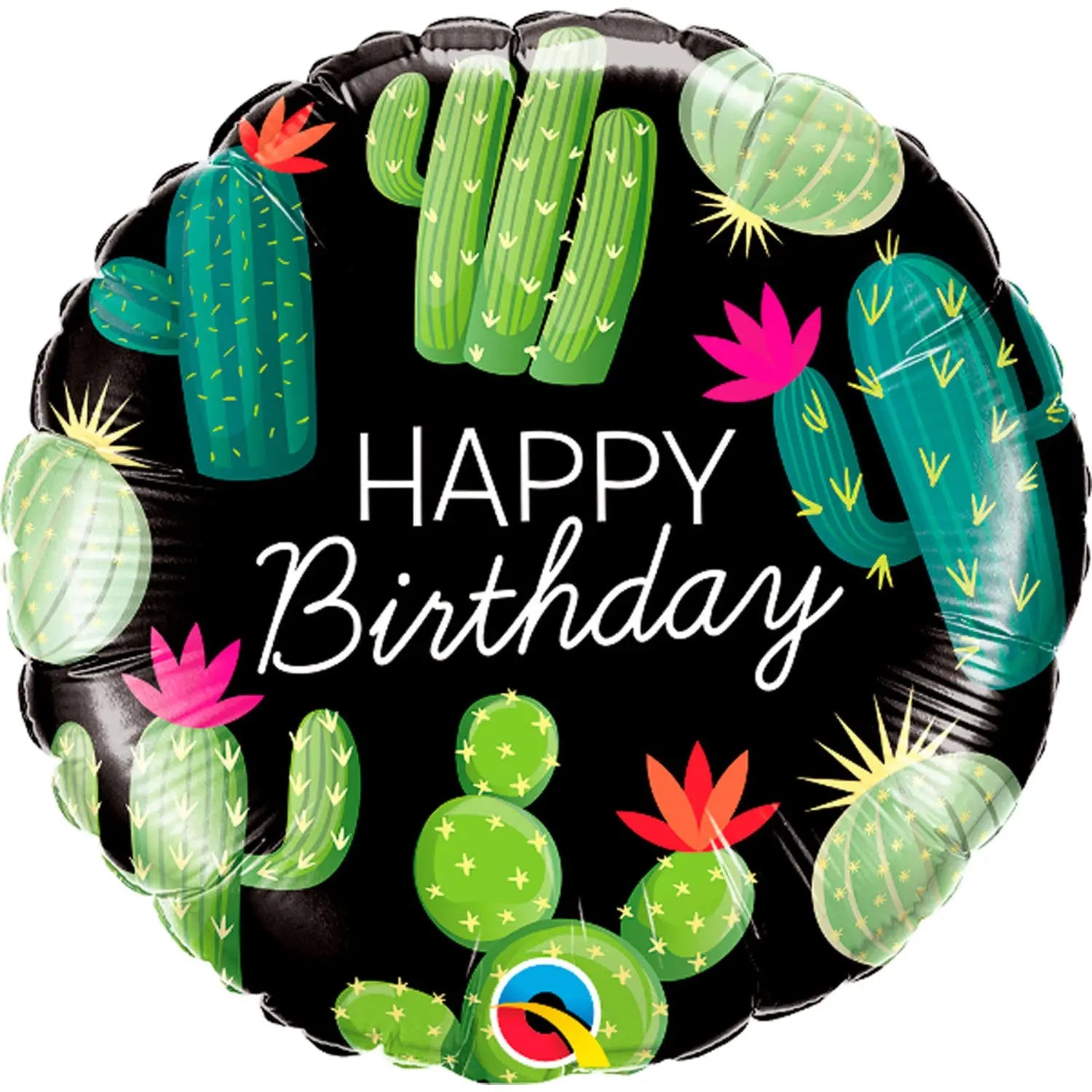 Foil Balloon 'Happy Birthday' Cactuses - 45cm qualatex
