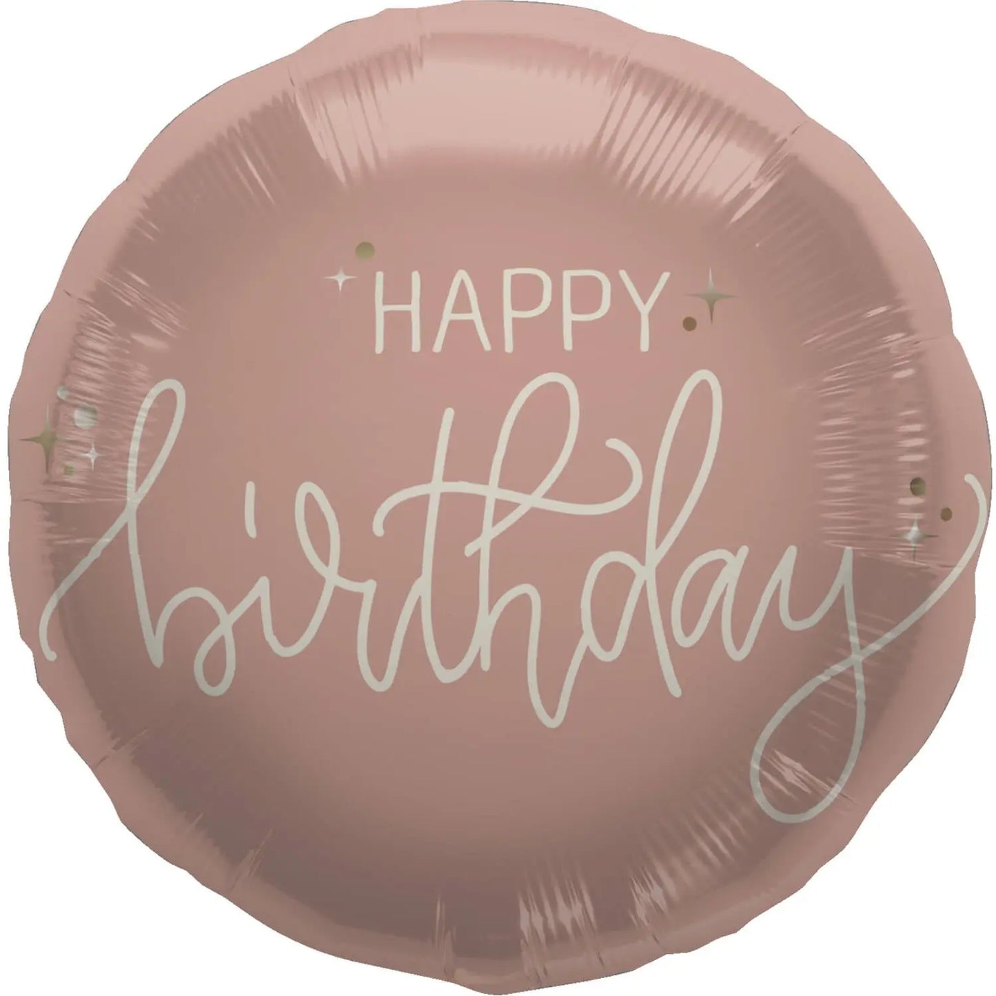 Foil Balloon - "Happy Birthday" - Crème Rose Folat