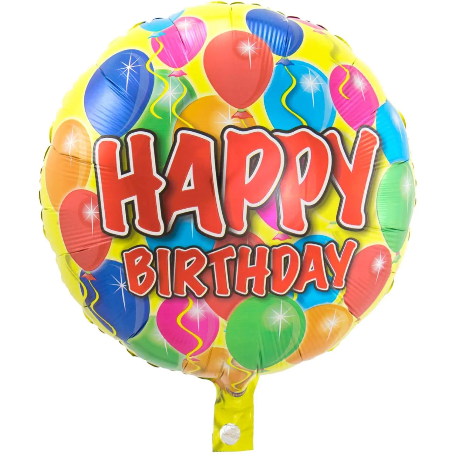 Foil Balloon 'Happy Birthday' unpacked - 43cm Folat