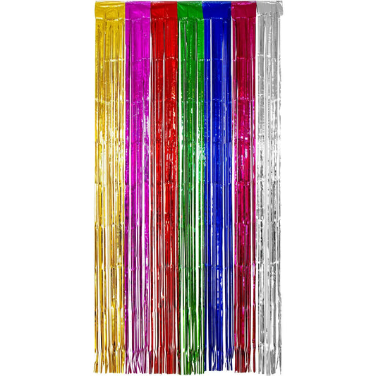 Rainbow Foil Fringe Door Curtain