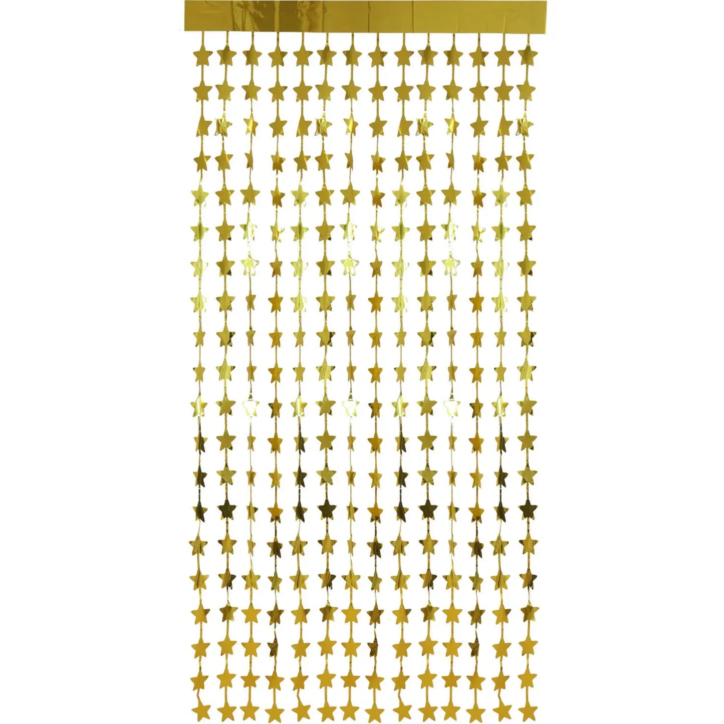 Foil Fringe Door Stars Gold - 2x1 m Folat