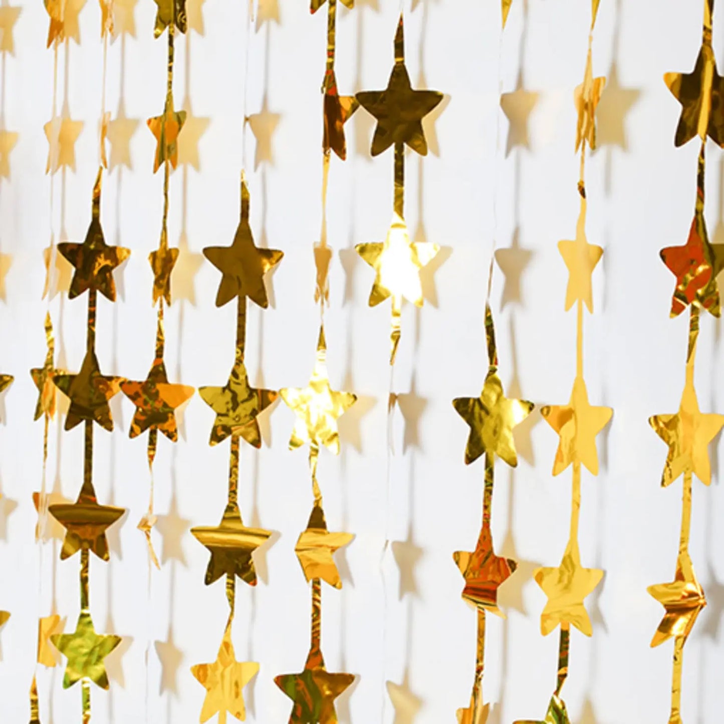 Foil Fringe Door Stars Gold - 2x1 m Folat