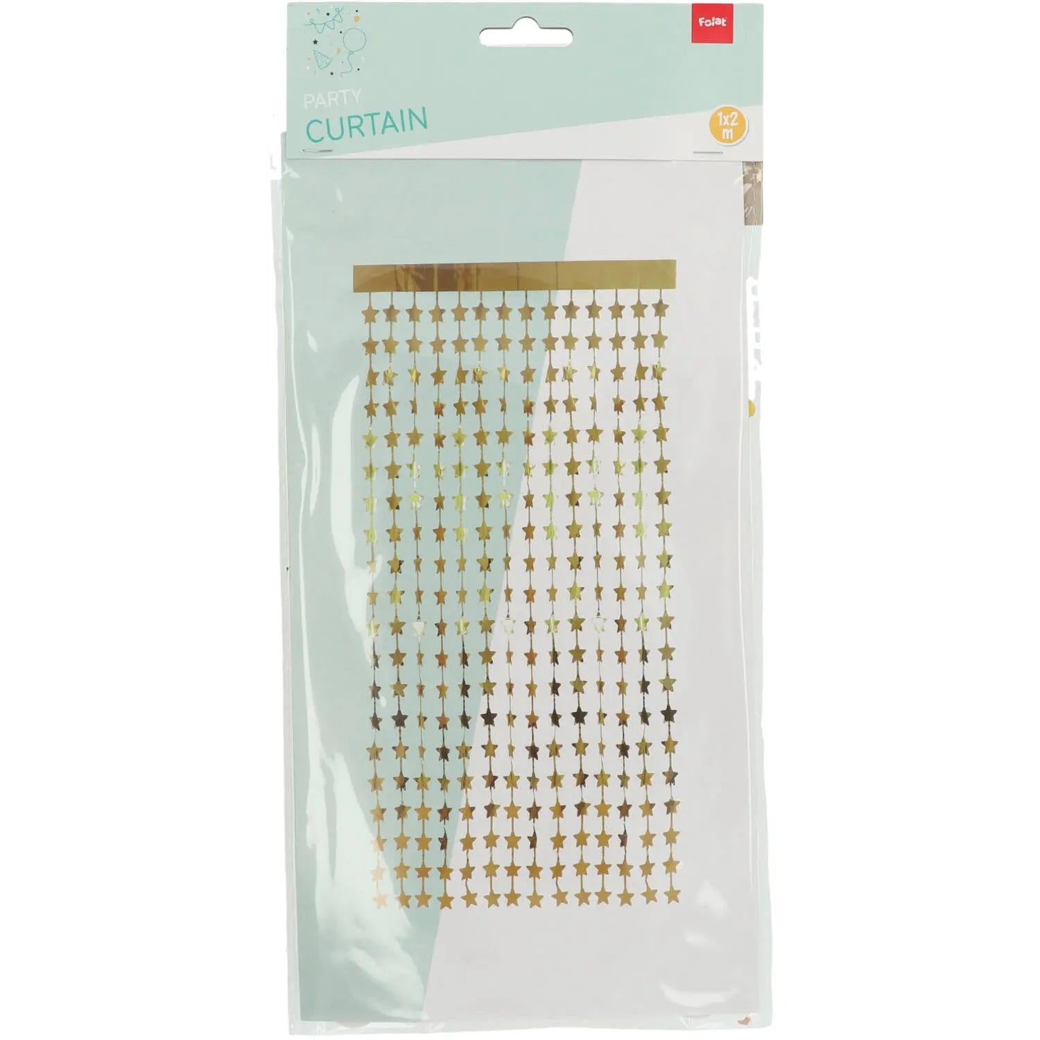 Foil Fringe Door Stars Gold - 2x1 m Folat