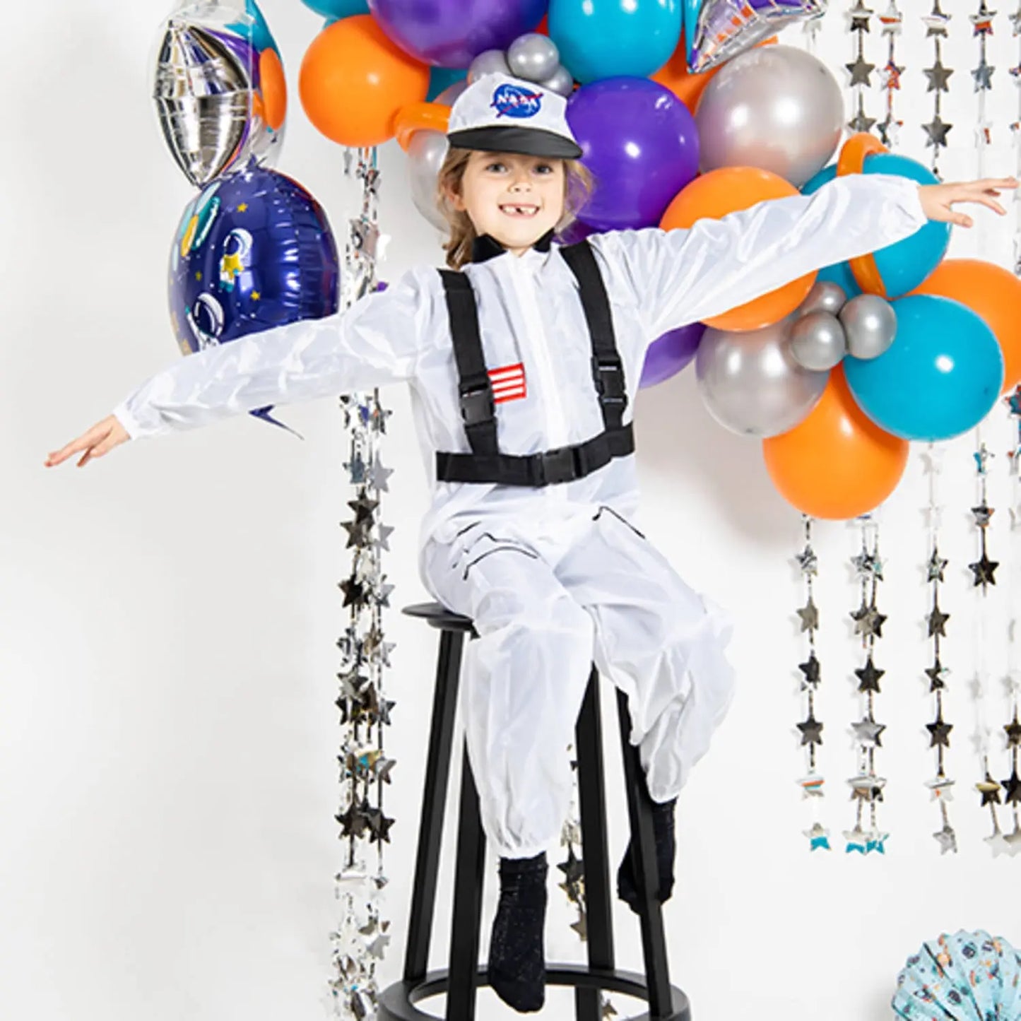 Foil Fringe Door Stars Silver - 2x1 m Folat