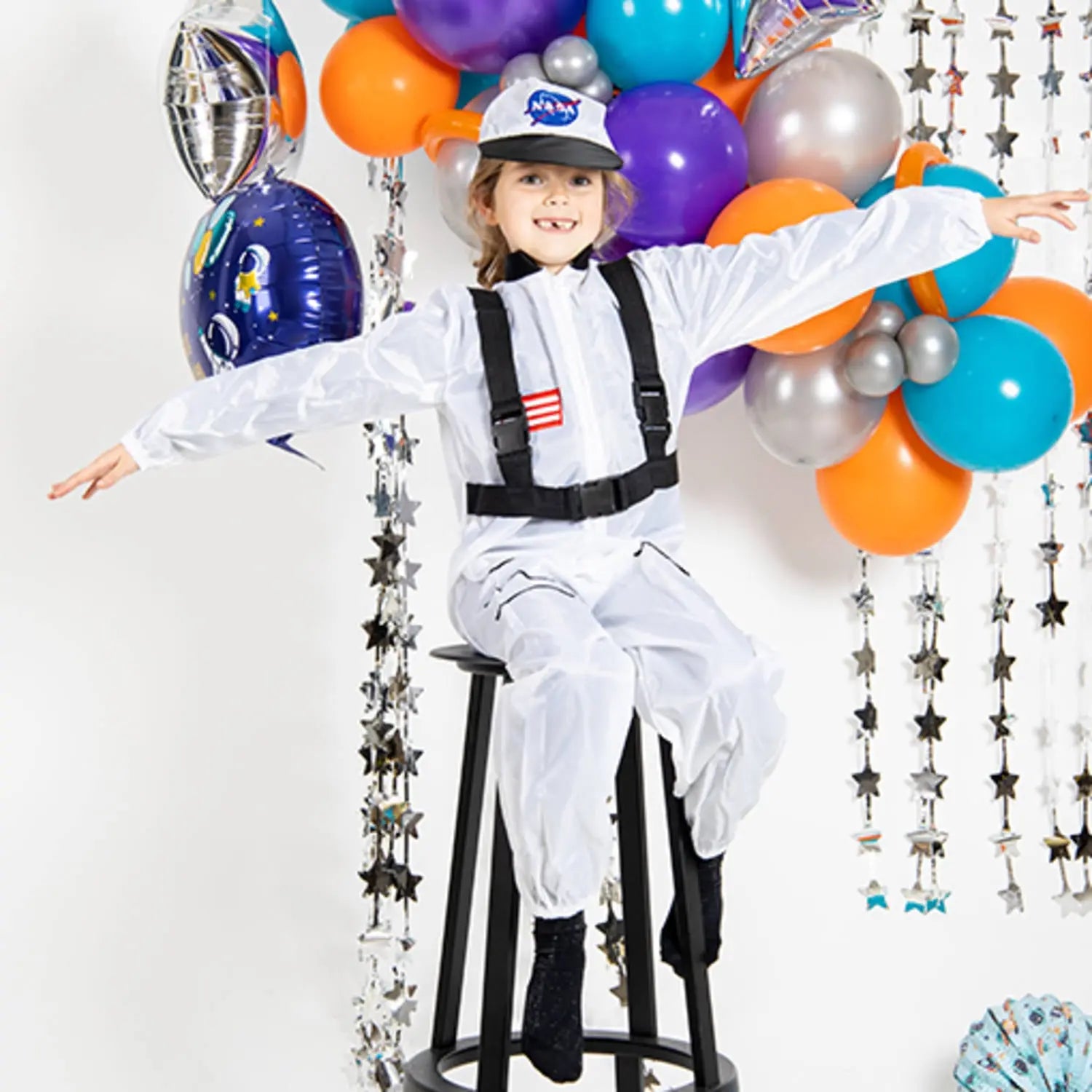 Foil Fringe Door Stars Silver - 2x1 m Folat