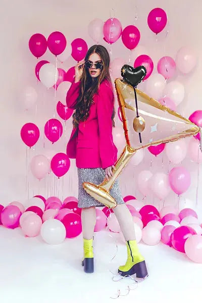 Foil balllon Glass, 126x93 cm, mix Partydeco