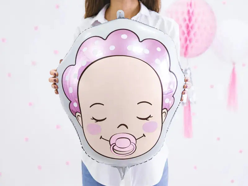 Foil balloon Baby - Girl, 40x45cm, mix Partydeco