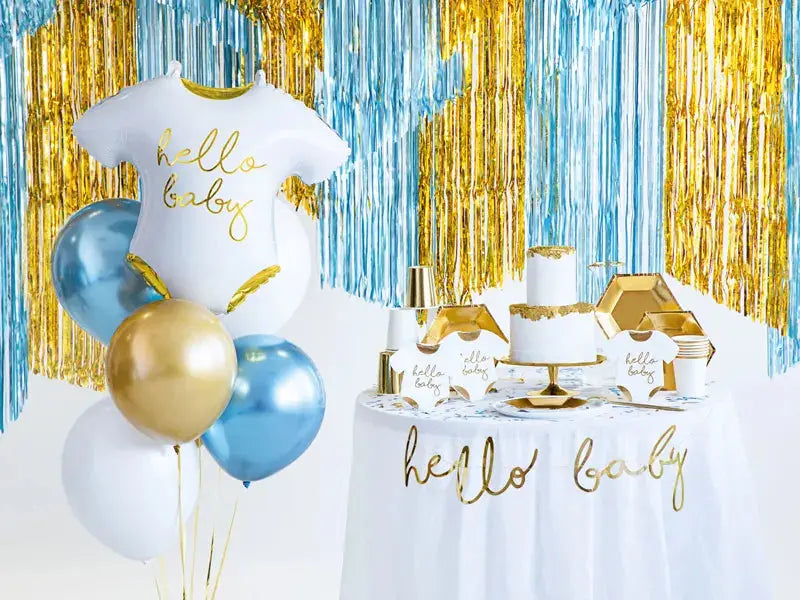Foil balloon Baby romper - Hello Baby, 51x45cm, white Partydeco