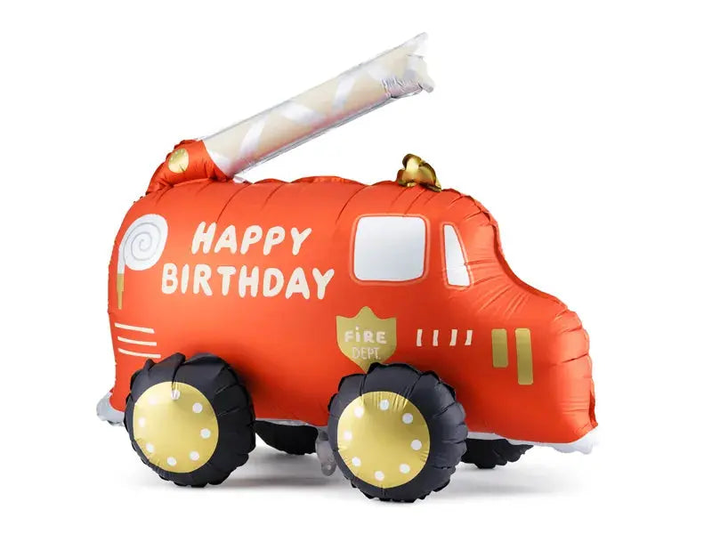 Foil balloon Fire truck, mix, 67x53 cm Partydeco