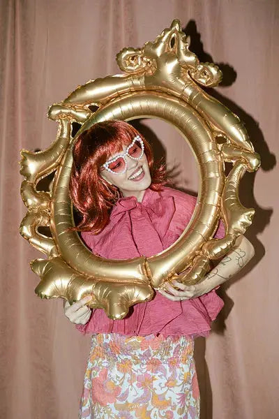 Foil balloon Frame, 78x95 cm, gold Partydeco