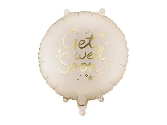 Foil balloon Get well soon, 35x35 cm, mix Partydeco