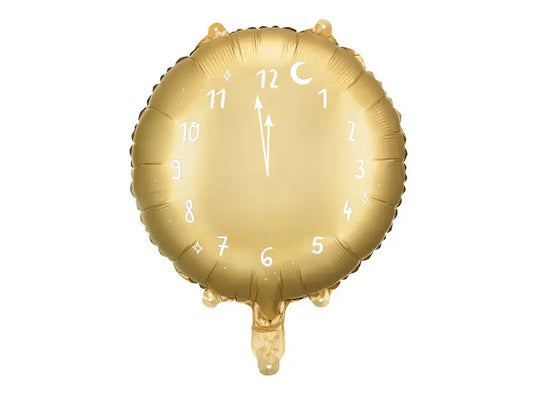 Foil balloon Gold Clock Partydeco