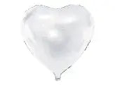 Foil balloon Heart, 45cm, white Partydeco