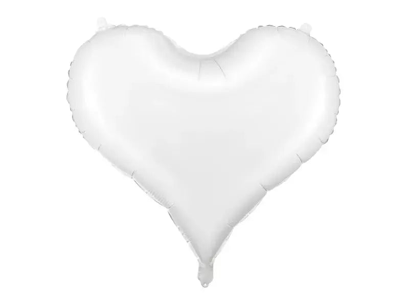 Foil balloon Heart, 75x64,5 cm, white Partydeco