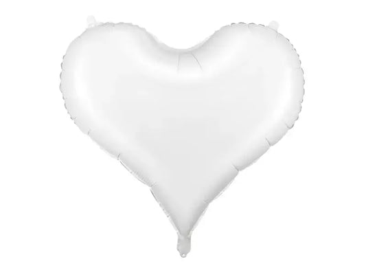 Foil balloon Heart, 75x64,5 cm, white Partydeco