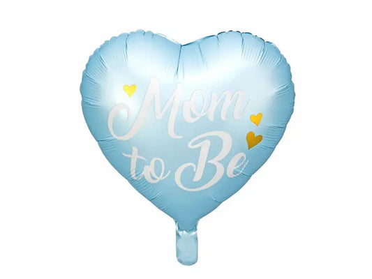 Foil balloon Mom to Be, 35cm, blue Partydeco