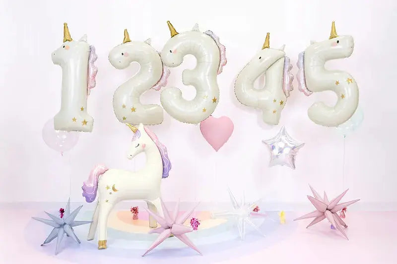 Foil balloon Number ''5'' Unicorn, 93cm, mix anagram