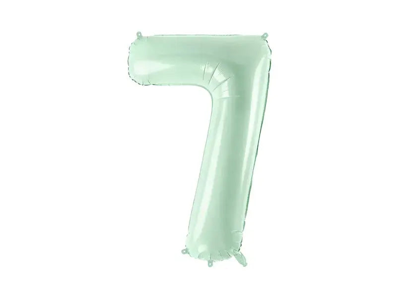 Foil balloon Number ''7'', 72cm, green Partydeco