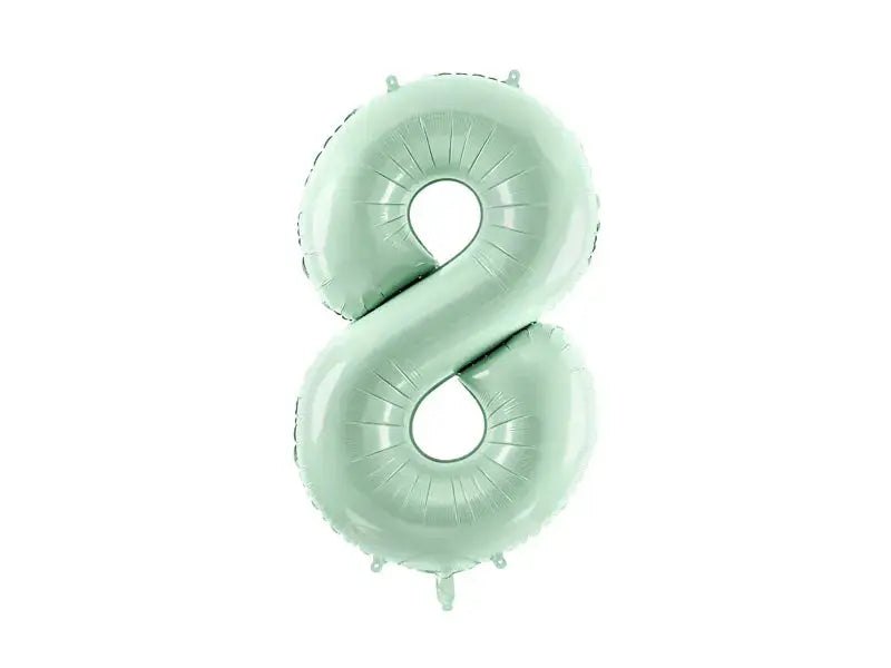 Foil balloon Number ''8'', 72cm, green Partydeco