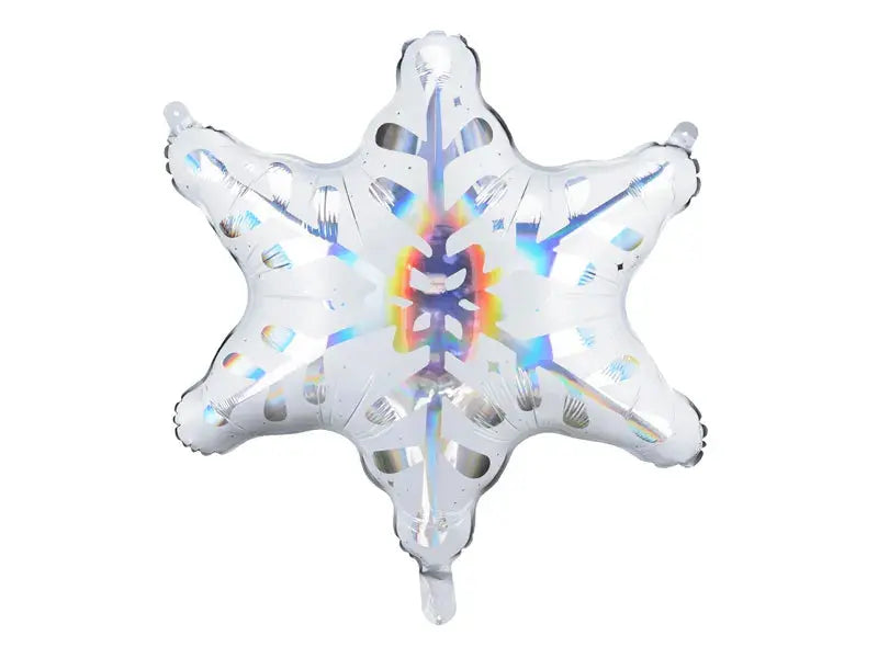 Foil balloon Snowflake, 64x66 cm, holographic Partydeco