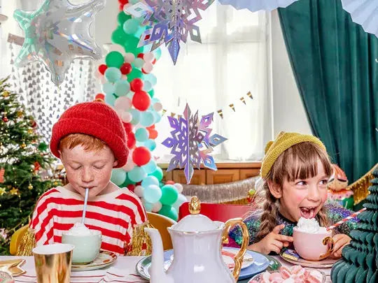 Foil balloon Snowflake, 64x66 cm, holographic Partydeco