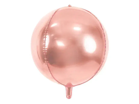 Foil balloon Sphere, 40cm, rose gold Partydeco