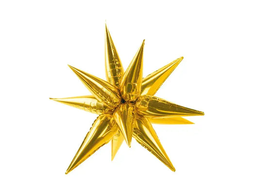 Foil balloon Star 3D, 70cm, gold Partydeco