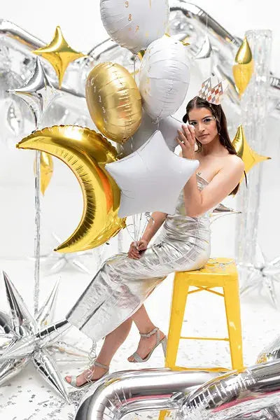 Foil balloon Star, 48 cm, white Folat
